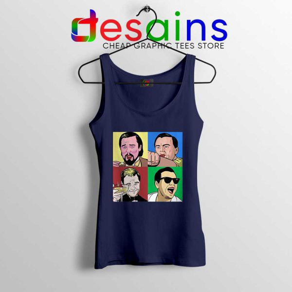 King Memes Leonardo DiCaprio Navy Tank Top Funny Celebrity