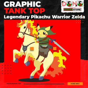 Legendary Pikachu Warrior Zelda Graphic Tank Top