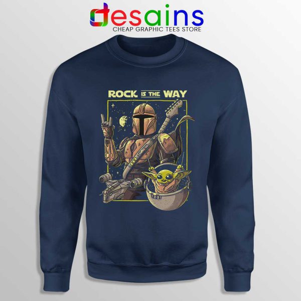 Mandalorian AcDc Rock n Roll Navy Sweatshirt Disney+