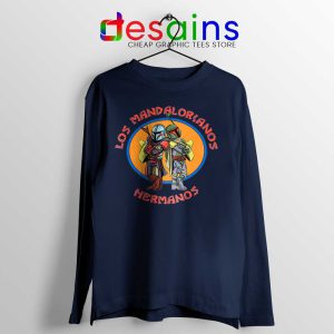 Mandalorian Los Pollos Hermanos Navy Long Sleeve Tee