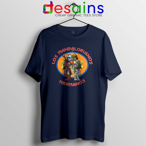 Mandalorian Los Pollos Hermanos Navy T Shirt Mando