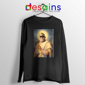 Mr Incredible Meme Pious Black Long Sleeve Tee