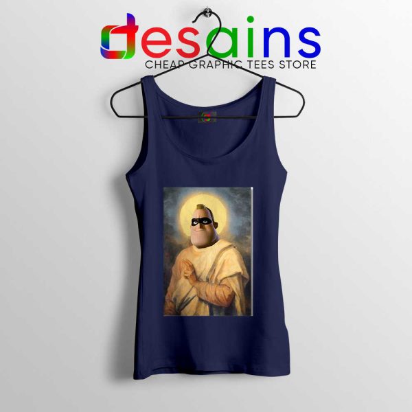 Mr Incredible Meme Pious Navy Tank Top Bob Parr