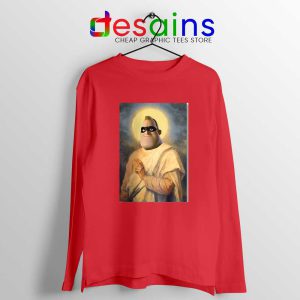 Mr Incredible Meme Pious Red Long Sleeve Tee