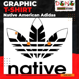 Native American Adidas Graphic T-Shirt Indians Logo