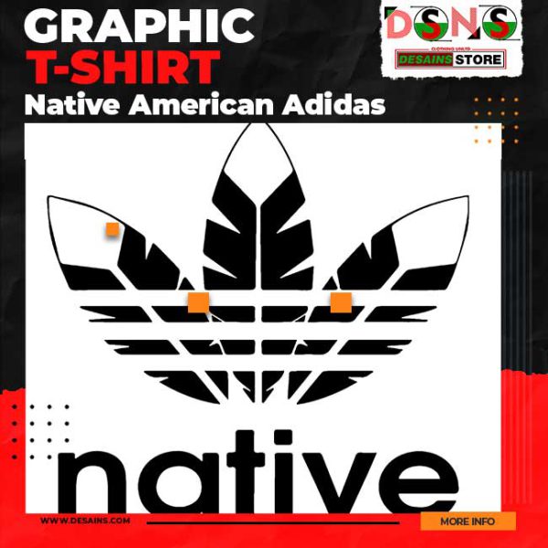 Native American Adidas Graphic T-Shirt Indians Logo