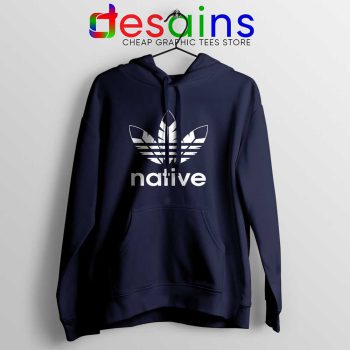 Native American Adidas Navy Hoodie Indians Logo