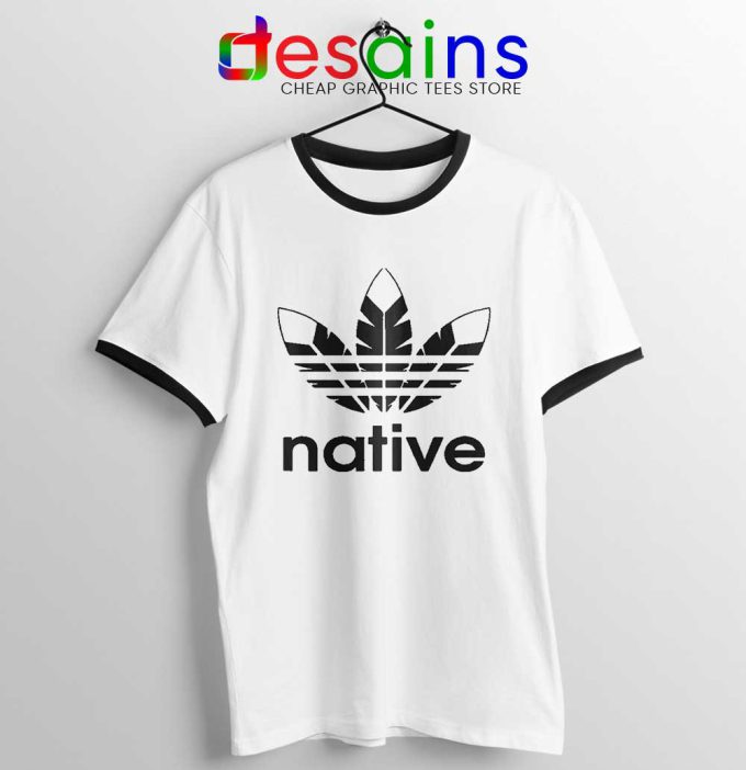 Native American Adidas Ringer Tee Indians Logo