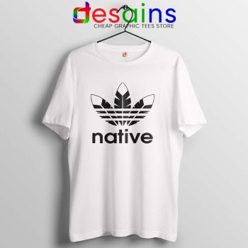 Native American Adidas White T Shirt Indians Logo