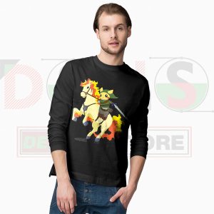 Pikachu Link Zelda Parody Long Sleeve Tee – Funny Anime Gaming Shirt