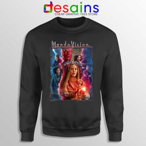 Scarlet Witch and Vision Black Sweatshirt Wandavison Marvel