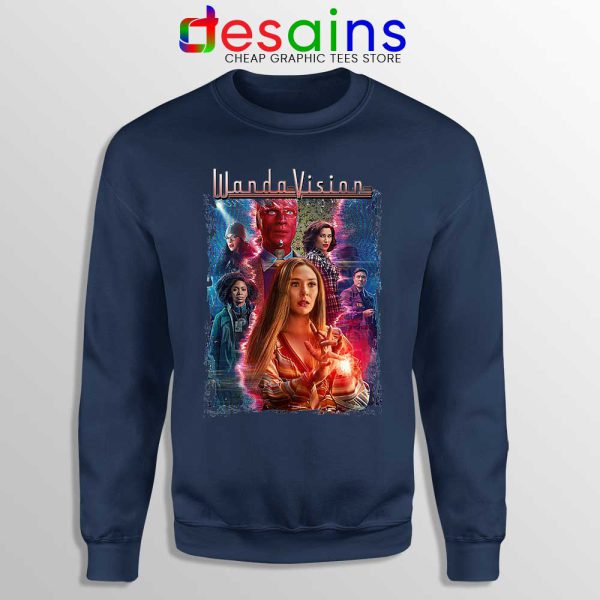 Scarlet Witch and Vision Navy Sweatshirt Wandavison Marvel