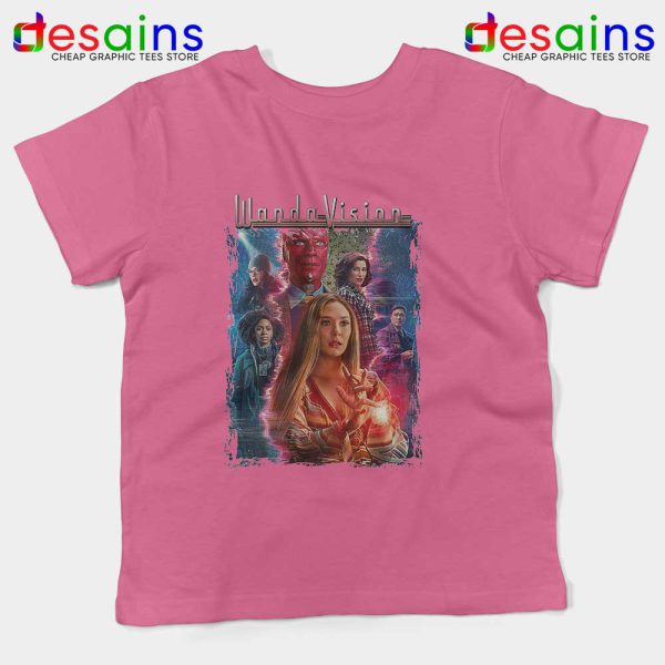 Scarlet Witch and Vision Pink Kids Tee Wandavison Disney+