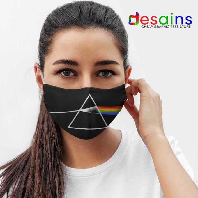 The Dark Side of the Moon Logo Mask Cloth Pink Floyd Band