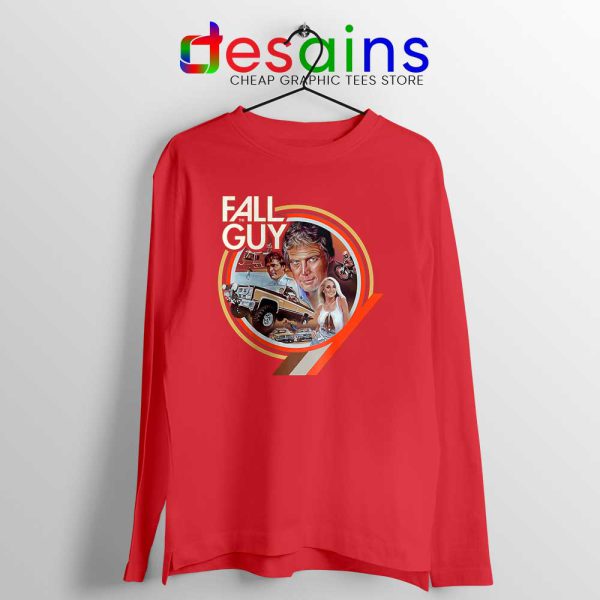 The Fall Guy Tv Show Truck Red Long Sleeve Tee Theme