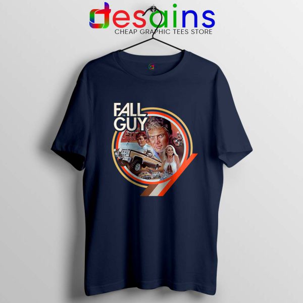 The Fall Guy Tv Show Vintage Navy T Shirt Truck Jumps