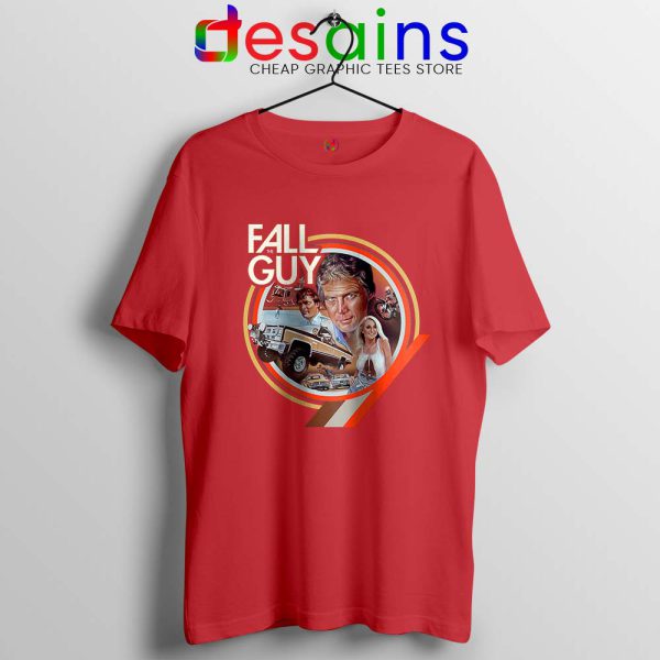 The Fall Guy Tv Show Vintage Red T Shirt Truck Jumps