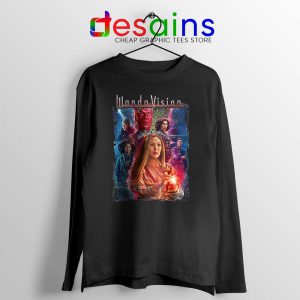 Wandavison Scarlet Witch and Vision Black Long Sleeve Tee