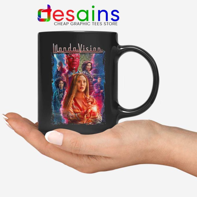 Wandavison Scarlet Witch and Vision Black Mug Marvel Disney+