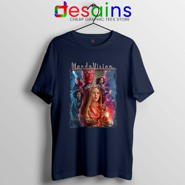 Wandavison Scarlet Witch and Vision Navy T Shirt