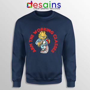Buy Garfield Meme Navy Sweatshirt Arm The Working Classes