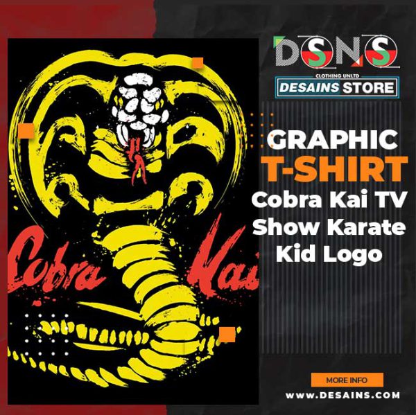 Cobra Kai TV Show Graphic T-Shirt Karate Kid Logo