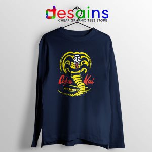 Cobra Kai TV Show Navy Long Sleeve Tee Martial Arts Logo