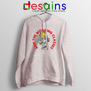 Garfield Meme Funny Sport Grey Hoodie Arm The Working Classes