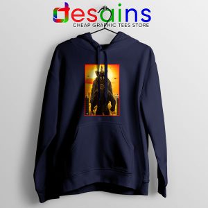 Godzilla vs Kong Who Wins Navy Hoodie Warner Bros Movie