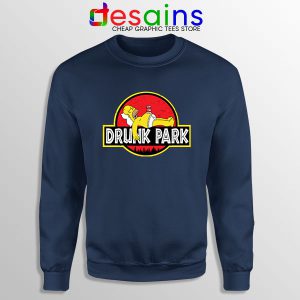Homer Drinking Beer Navy Sweatshirt Drunk Park Simpsons