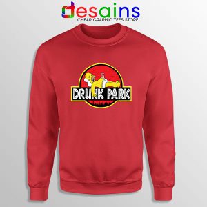 Homer Drinking Beer Red Sweatshirt Drunk Park Simpsons