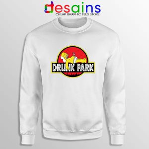 Homer Drinking Beer White Sweatshirt Drunk Park Simpsons