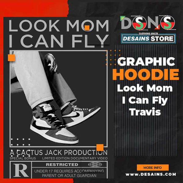 Look Mom I Can Fly Travis Graphic Hoodie - Cactus Jack Jordan