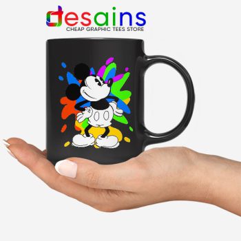 Mickey Mouse On Disney Art Black Mug Cartoon