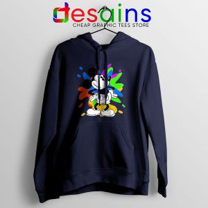 Mickey Mouse On Disney Art Navy Hoodie Best Cartoon