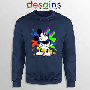 Mickey Mouse On Disney Art Navy Sweatshirt Cartoon