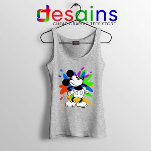 Mickey Mouse On Disney Art Sport Grey Tank Top Cartoon