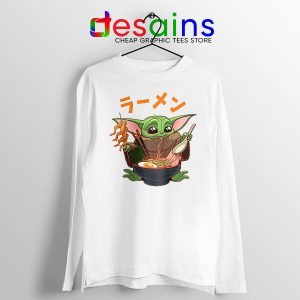 Ramen Baby Yoda Meme Long Sleeve Tee Mandalorian