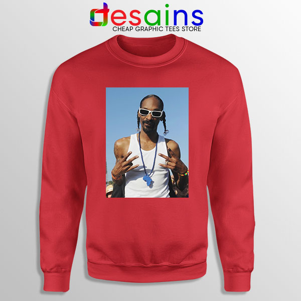Snoop Dogg Rapper Cheap Red Sweatshirt Deep Cover