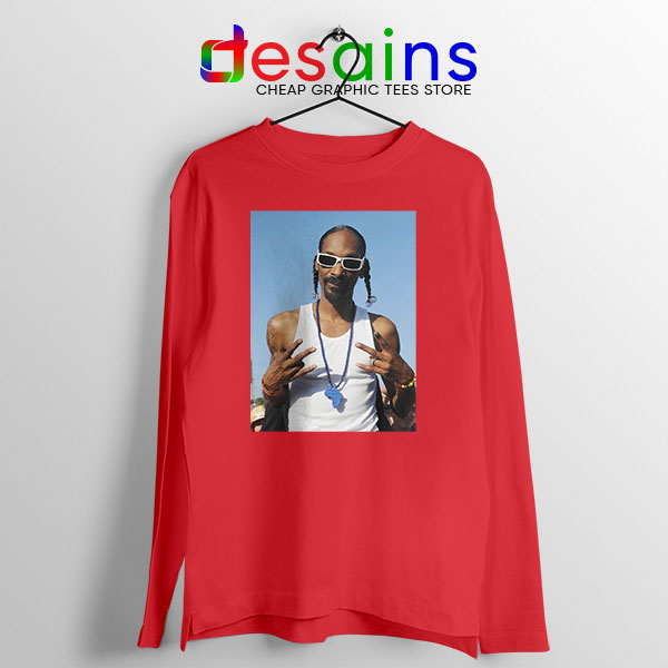 Snoop Dogg Rapper Red Long Sleeve Tee Deep Cover