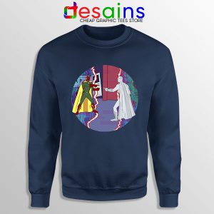 Wandavision White Vision Navy Sweatshirt Marvel Comics Art