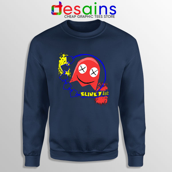 Best Blink 182 Game Navy Sweatshirt Blinky Pac Man
