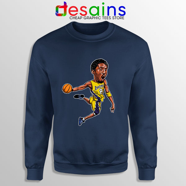 Best Kobe Bryant Game Dunk Navy Sweatshirt NBA Lakers