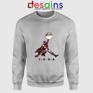 Buy Air Jordan Retro Baby Yoda Sport Grey Sweatshirt Mandalorian