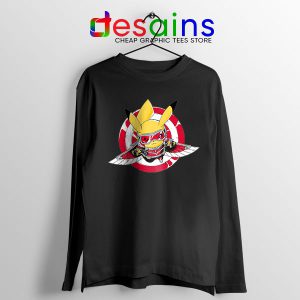 Funny The Falcon Pikachu Black Long Sleeve Tee Disney+