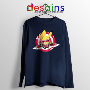 Funny The Falcon Pikachu Navy Long Sleeve Tee Disney+