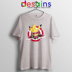 Funny The Falcon Pikachu SPort Grey T Shirt Pokemon