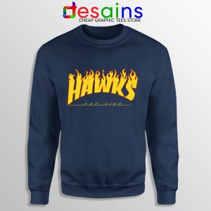 Hawks Logo Parody Navy Sweatshirt My Hero Academia