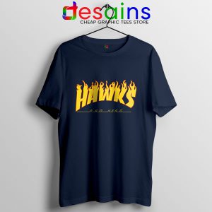 Hawks Logo Parody Navy T Shirt My Hero Academia