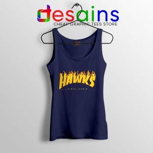 Hawks Logo Parody Navy Tank Top My Hero Academia